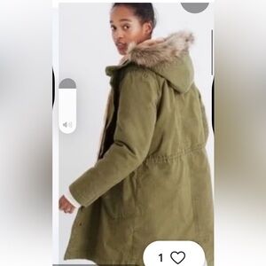 Madewell Bedford convertable fur lined hooded parka jacket